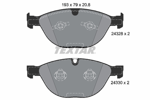 TEXTAR 2432801 Bremsbelagsatz, Scheibenbremse
