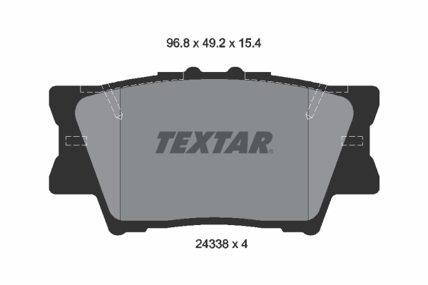 TEXTAR 2433801 Bremsbelagsatz, Scheibenbremse