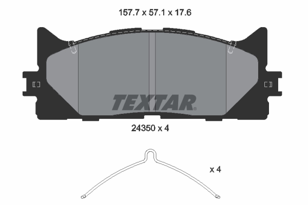 TEXTAR 2435001 Bremsbelagsatz, Scheibenbremse