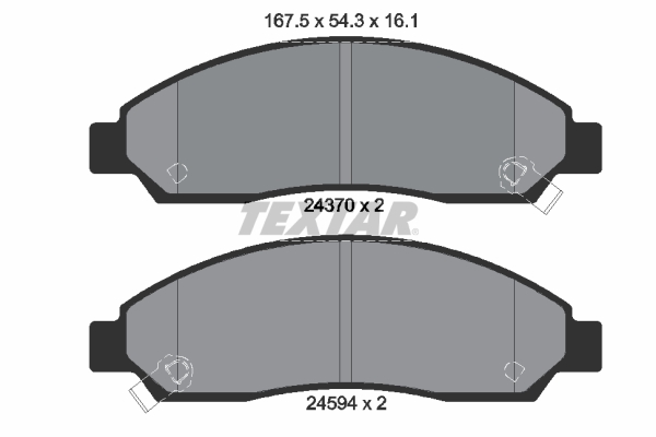 TEXTAR 2437001 Bremsbelagsatz, Scheibenbremse