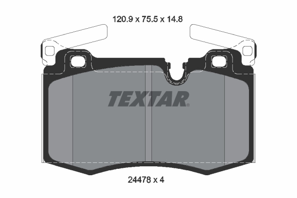 TEXTAR 2447801 Q+ Bremsbelagsatz, Scheibenbremse