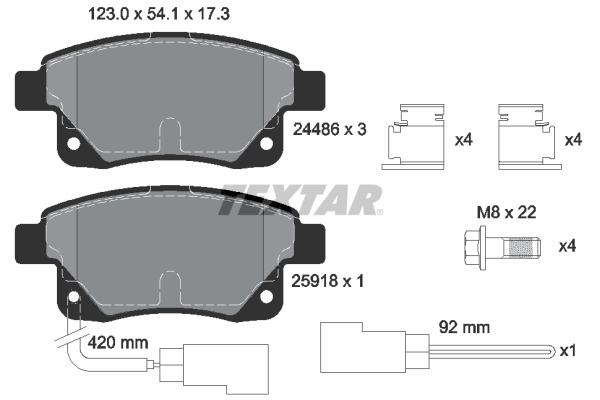 TEXTAR 2448601 set placute...