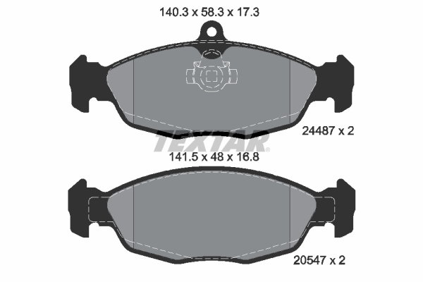 TEXTAR 2448701 Q+ Bremsbelagsatz, Scheibenbremse