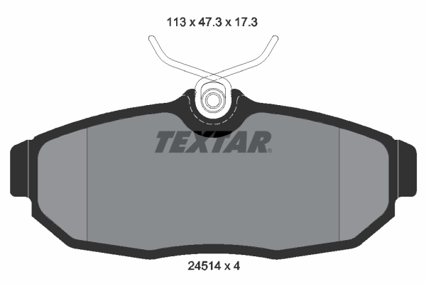 TEXTAR 2451401 Bremsbelagsatz, Scheibenbremse