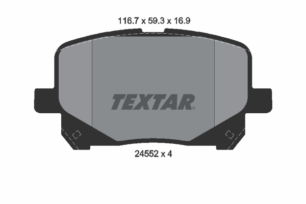 TEXTAR 2452201 Bremsbelagsatz, Scheibenbremse