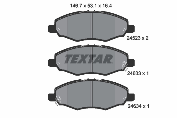 TEXTAR 2452301 Bremsbelagsatz, Scheibenbremse
