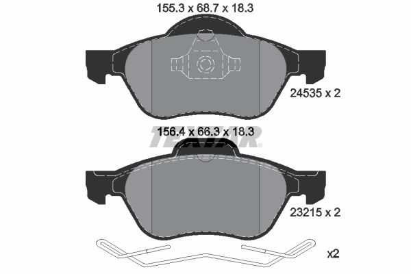 TEXTAR 2453501 Q+ Bremsbelagsatz, Scheibenbremse