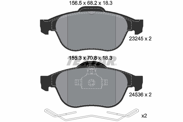 TEXTAR 2453601 Q+ Bremsbelagsatz, Scheibenbremse