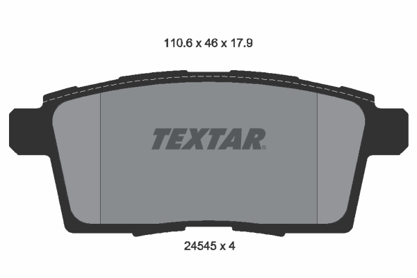 TEXTAR 2454501 Bremsbelagsatz, Scheibenbremse