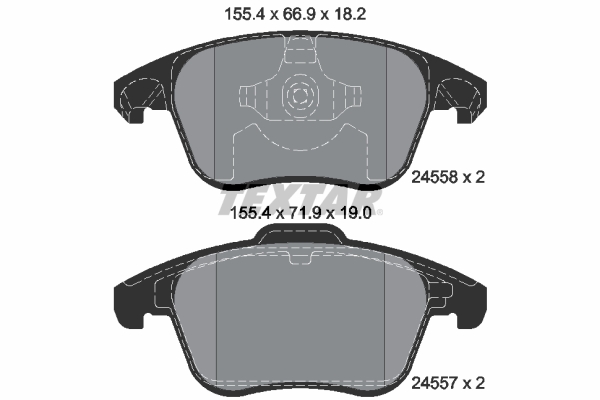 TEXTAR 2455801 Q+ Bremsbelagsatz, Scheibenbremse