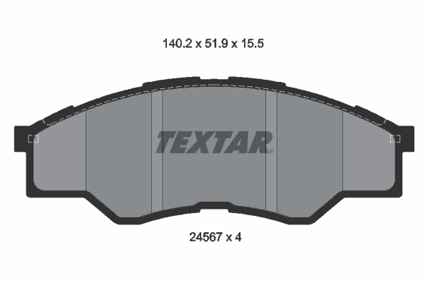 TEXTAR 2456701 Bremsbelagsatz, Scheibenbremse