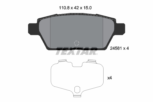 TEXTAR 2458101 Bremsbelagsatz, Scheibenbremse