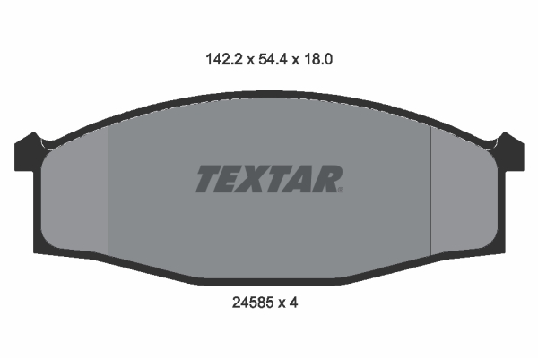 TEXTAR 2458501 Bremsbelagsatz, Scheibenbremse