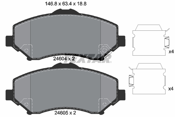 TEXTAR 2460401 Q+ Bremsbelagsatz, Scheibenbremse