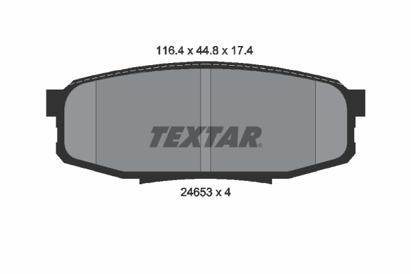 TEXTAR 2465301 Bremsbelagsatz, Scheibenbremse