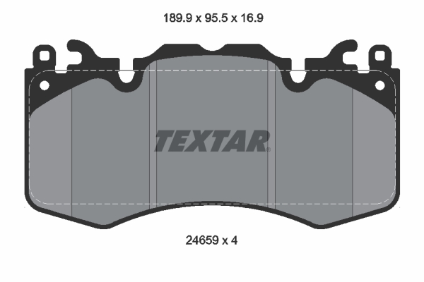 TEXTAR 2465901 Bremsbelagsatz, Scheibenbremse