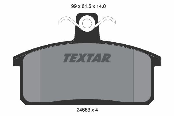 TEXTAR 2466301 Bremsbelagsatz, Scheibenbremse