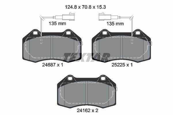 TEXTAR 2468703 Bremsbelagsatz, Scheibenbremse