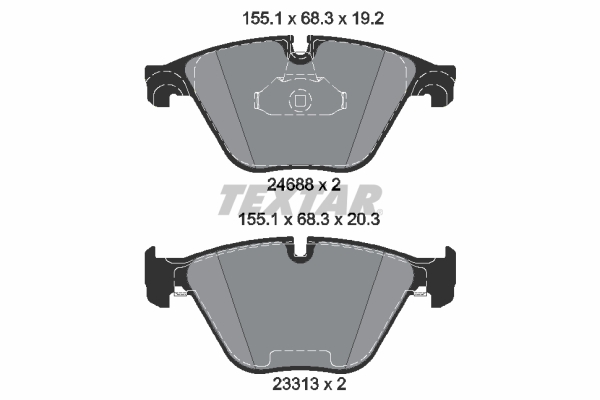 TEXTAR 2468881 epad Bremsbelagsatz, Scheibenbremse
