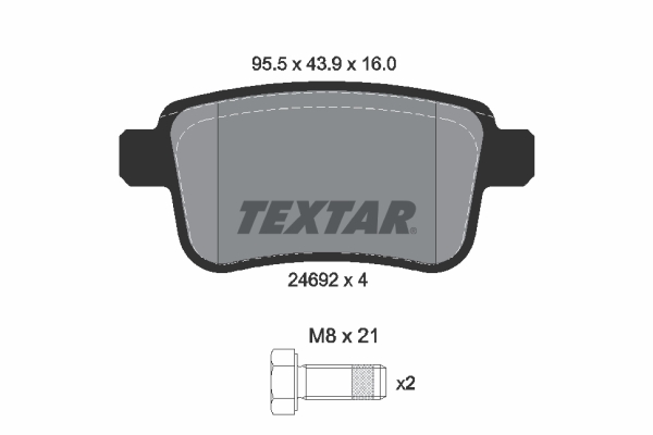 TEXTAR 2469204 Q+ Bremsbelagsatz, Scheibenbremse