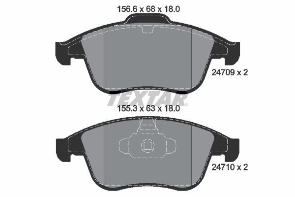 TEXTAR 2470901 Q+ Bremsbelagsatz, Scheibenbremse