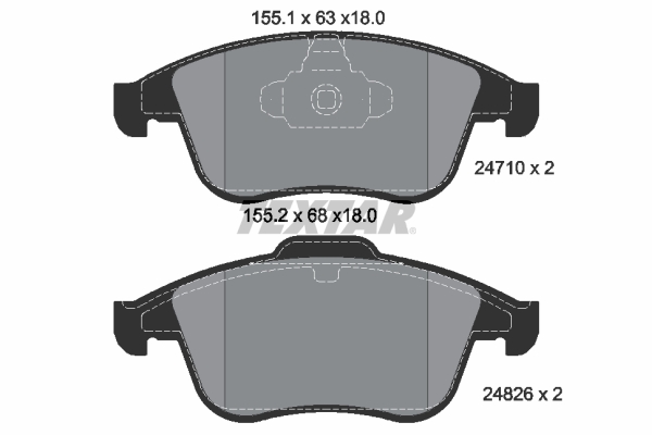 TEXTAR 2471001 Q+ Bremsbelagsatz, Scheibenbremse