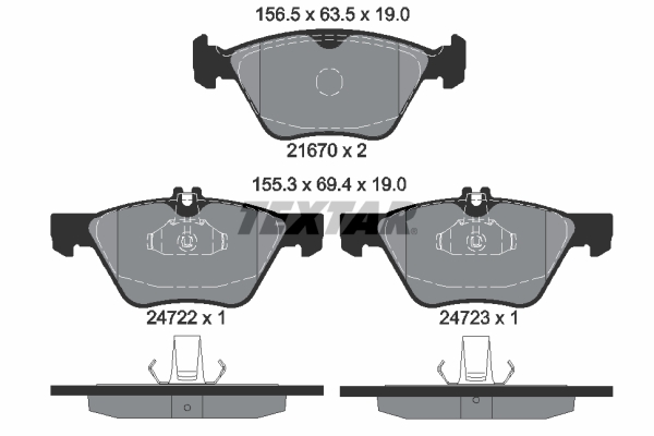 TEXTAR 2472281 epad Bremsbelagsatz, Scheibenbremse