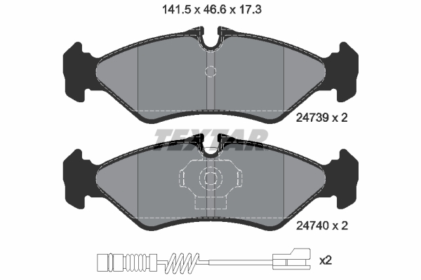 TEXTAR 2473901 Q+ Bremsbelagsatz, Scheibenbremse