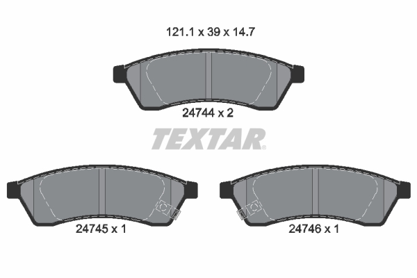 TEXTAR 2474401 Q+ Bremsbelagsatz, Scheibenbremse