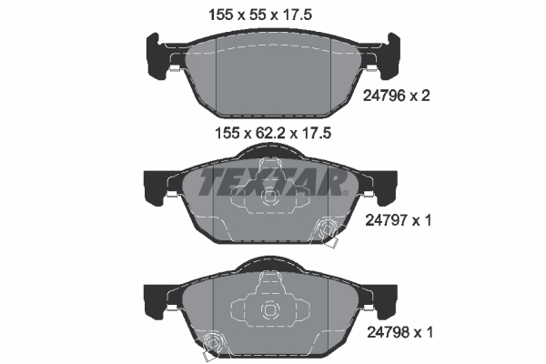 TEXTAR 2479601 Q+ Bremsbelagsatz, Scheibenbremse