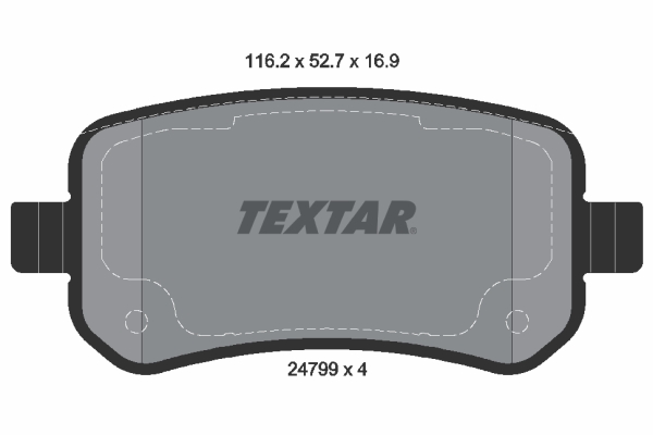 TEXTAR 2479901 Q+ Bremsbelagsatz, Scheibenbremse