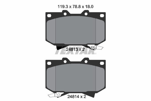 TEXTAR 2481301 Bremsbelagsatz, Scheibenbremse