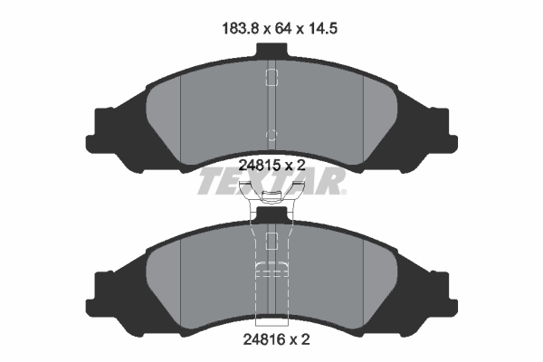 TEXTAR 2481501 Bremsbelagsatz, Scheibenbremse