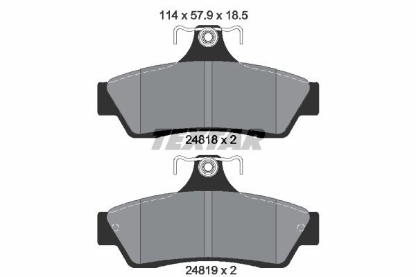 TEXTAR 2481801 Bremsbelagsatz, Scheibenbremse