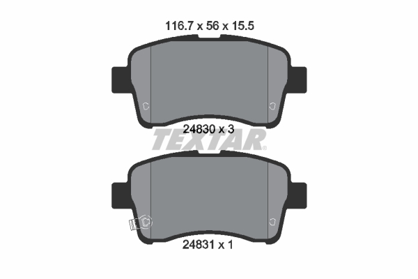 TEXTAR 2483001 Bremsbelagsatz, Scheibenbremse