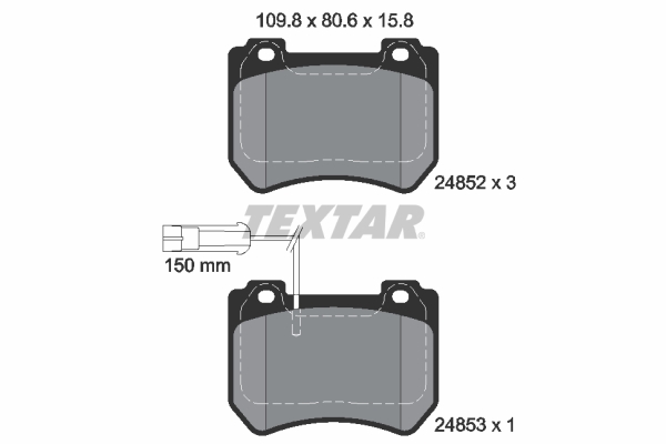 TEXTAR 2485201 Q+ Bremsbelagsatz, Scheibenbremse