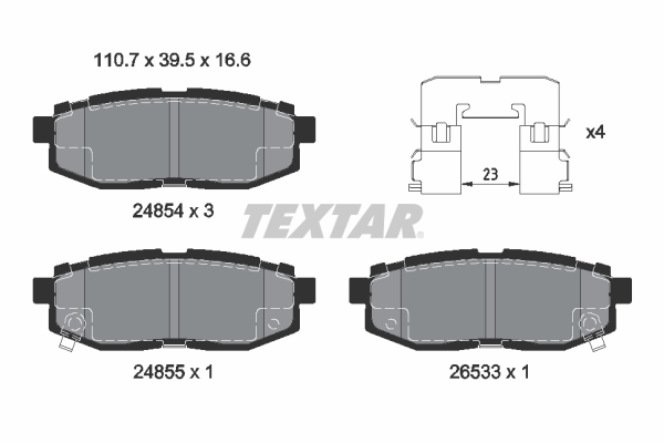 TEXTAR 2485401 Q+ Bremsbelagsatz, Scheibenbremse