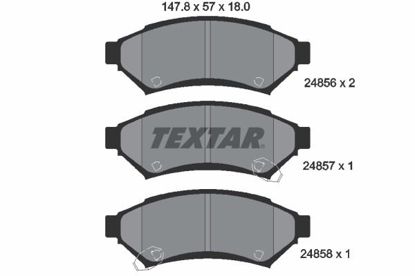 TEXTAR 2485601 Bremsbelagsatz, Scheibenbremse