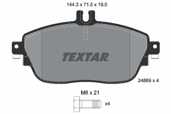 TEXTAR 2486901 Q+ Bremsbelagsatz, Scheibenbremse