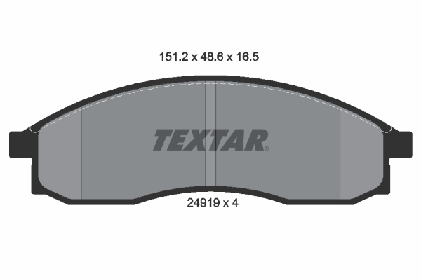 TEXTAR 2491901 Bremsbelagsatz, Scheibenbremse