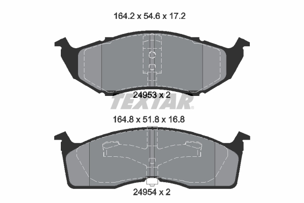 TEXTAR 2495301 Q+ Bremsbelagsatz, Scheibenbremse