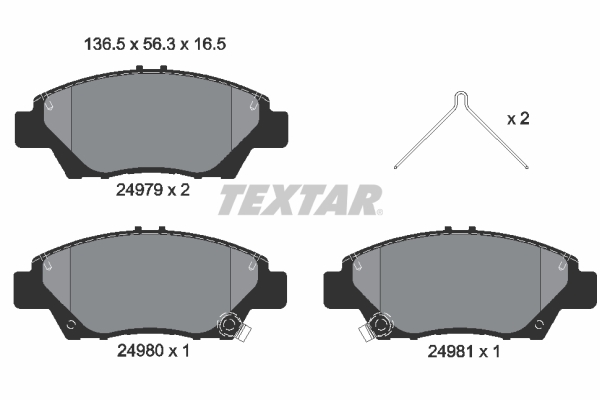 TEXTAR 2497901 set placute...