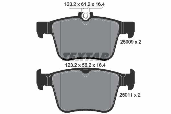 TEXTAR 2500901 Q+ Bremsbelagsatz, Scheibenbremse