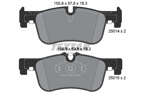 TEXTAR 2501401 Q+ Bremsbelagsatz, Scheibenbremse