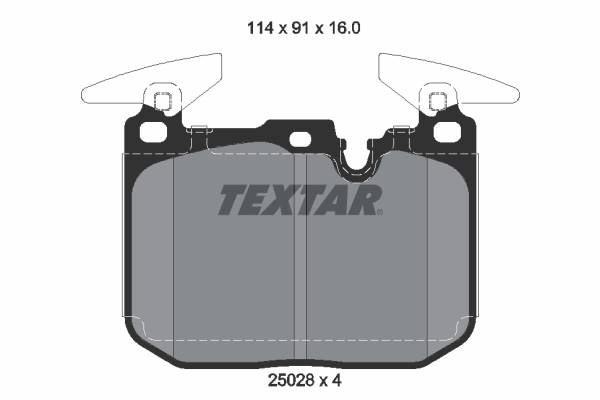 TEXTAR 2502807 Bremsbelagsatz, Scheibenbremse
