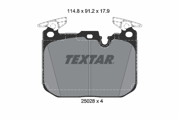 TEXTAR 2502805 Bremsbelagsatz, Scheibenbremse