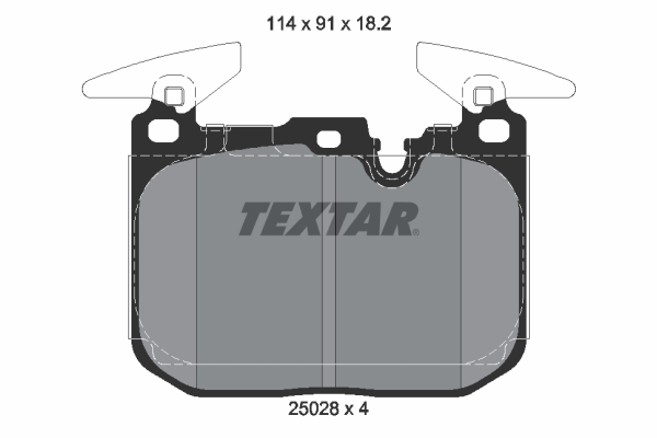 TEXTAR 2502801 Bremsbelagsatz, Scheibenbremse