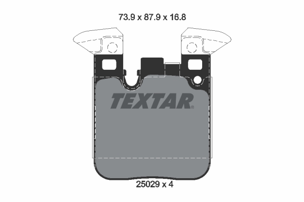TEXTAR 2502901 Bremsbelagsatz, Scheibenbremse