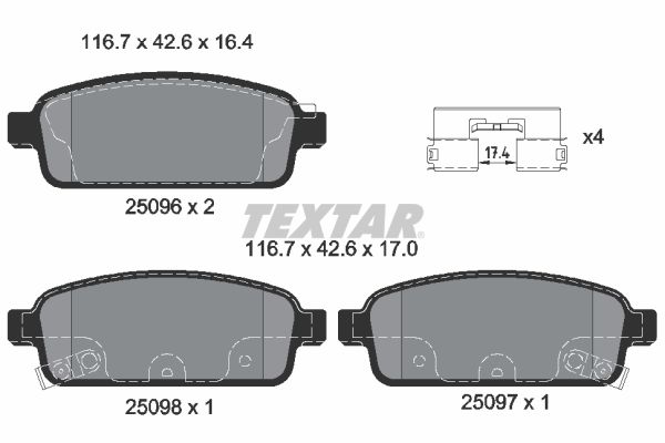 TEXTAR 2509602 Q+ set...