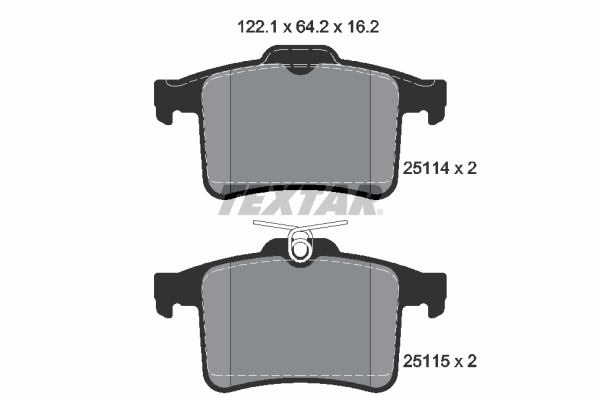 TEXTAR 2511401 Q+ Bremsbelagsatz, Scheibenbremse